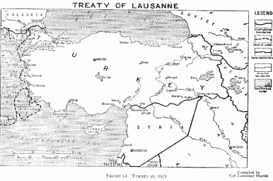 map of Treaty of Lausanne