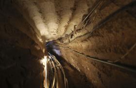 A suspected Hezbollah tunnel under the Lebanon-Israel border discovered by the IDF - source: Reuters
