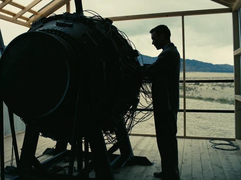 A production still from the movie Oppenheimer, featuring actor Cillian Murphy - source: Universal