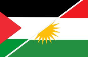 Kurd/Palestine Flags