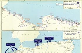 Map of U.S. Army operations in Operation Torch, 1942 - source: U.S. Army